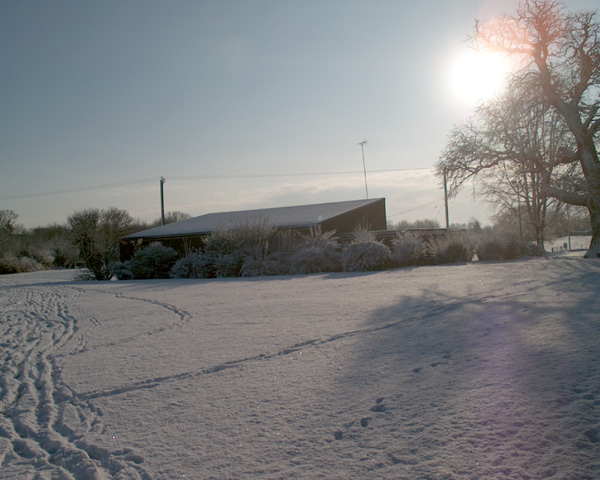 Kedington Community Centre In The Snow