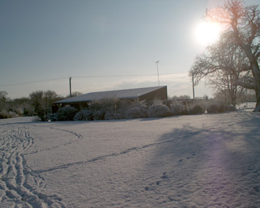 Kedington Community Centre In The Snow