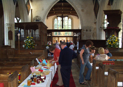 Crowds gather to view the winners.